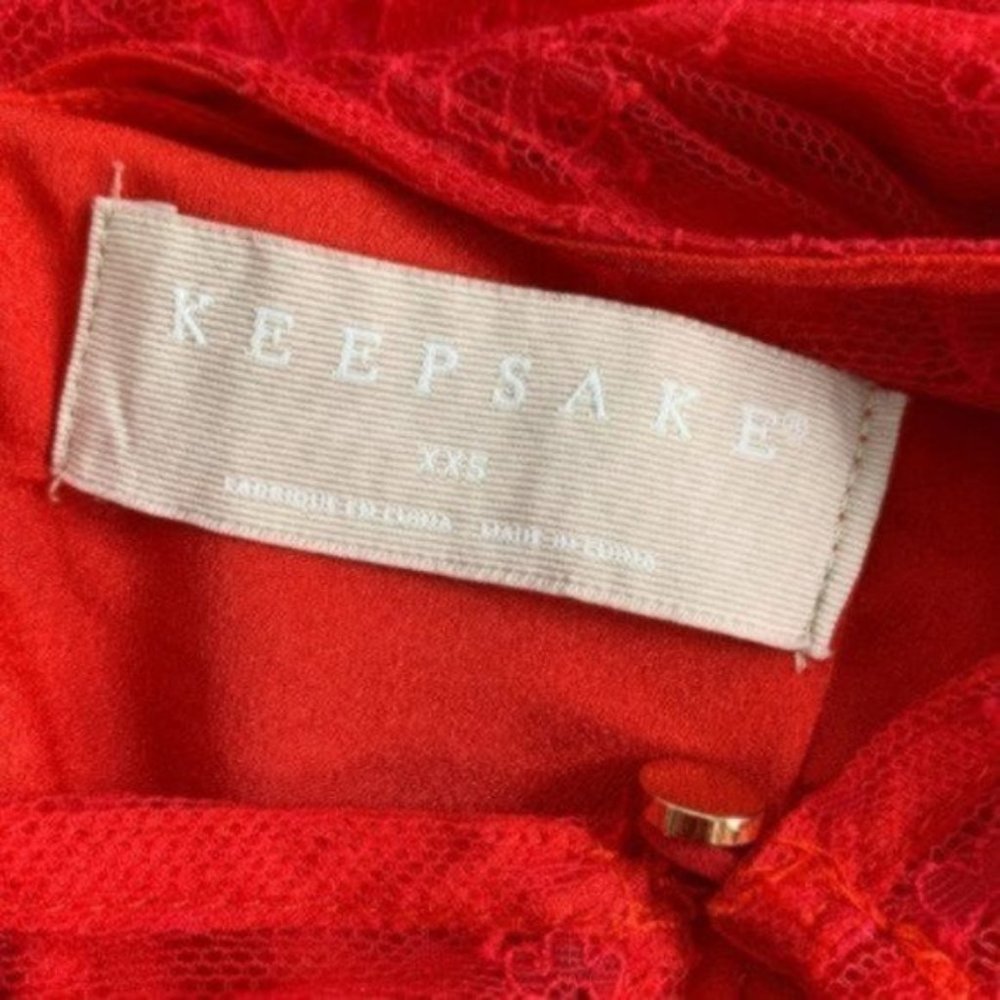 SALE Keepsake Get Free Red Lace Mini Dress - Picture 5 of 7